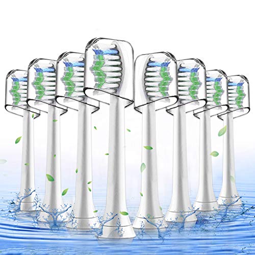 Product Cover Replacement Toothbrush Heads, 8 Pack Compatible with Phillips Sonicare Brush Heads, Fits 2 Series, 3 Series,Diamond Clean, Flexcare, Healthywhite, EasyClean, PowerUp Electric Toothbrush