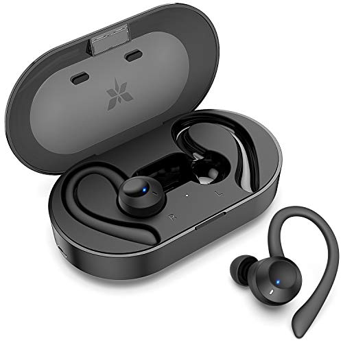 Product Cover Axloie Sports Wireless Earbuds Bluetooth 5.0 Headphones True Wireless Deep Bass in-Ear Mini TWS Stereo IPX7 Waterproof 25H Playtime Wireless Earphones with Charging Case for Running Workout Gym iPhone