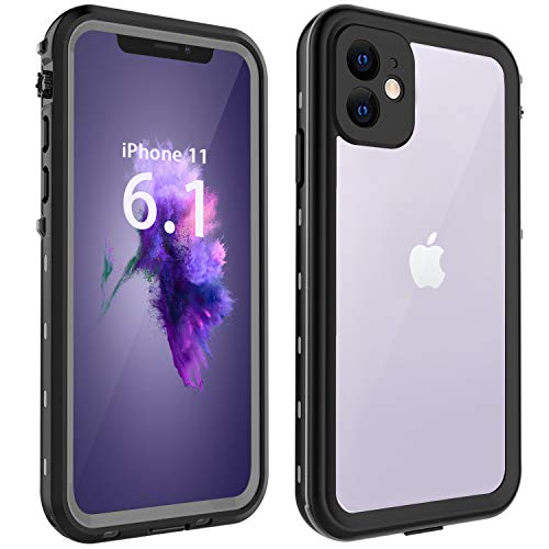 Product Cover Compatible with iPhone 11 case, Waterproof Case Clear Black Full Body Rugged Cover Case with Built-in Screen Protector Shockproof Anti-Scratch Outdoor Dual Layer Case for iPhone 11 (6.1 Inch, 2019)
