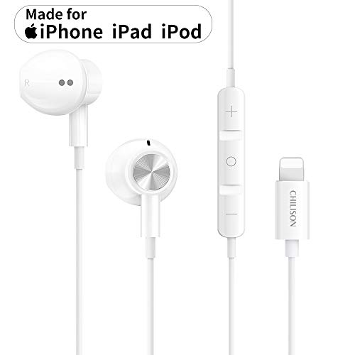 Product Cover Chilison Light-ning headphones for iPhone, Earphones Magnetic Earbuds in-Ear MFi Certified with Microphone Controller Compatible with iPhone 11/11 Pro/iPhone X/XS/XS Max/XR iPhone 8/8 Plus/ 7/7 P/ipad