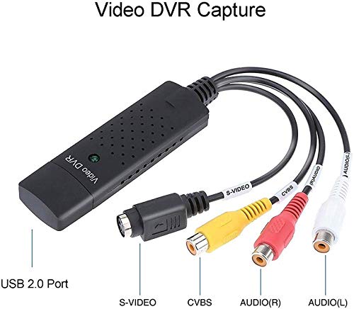 Product Cover Cleantt Video Audio VHS VCR USB Video Capture Card to DVD Converter Capture Card Adapter