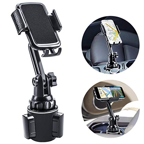 Product Cover Car Cup Holder Phone Mount, Mikikin Cell Phone Holder Universal Adjustable Cup Holder Cradle Car Mount with Flexible Long Neck for iPhone 11 Pro/XR/XS Max/X/8/7 Plus/Samsung S10+/Note 9/S8 Plus/S7 Edg
