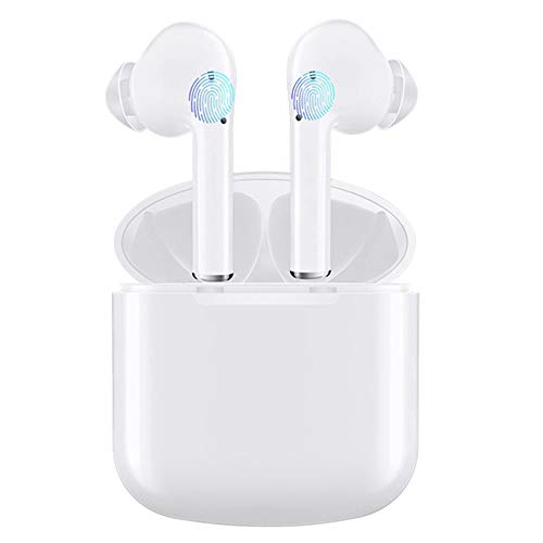 Product Cover Mini Bluetooth Earbuds Wireless Earbuds Bluetooth Headphones 5.0 Auto Pairing True Stereo in-Ear Noise Canceling Earphones with Power Case Hands-Free Calls for Driving Exercise