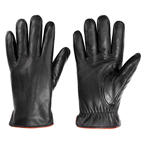Product Cover Men's Leather Gloves, Luxury Soft Winter Warm Gloves, Full-hand Touchscreen Texting Gloves