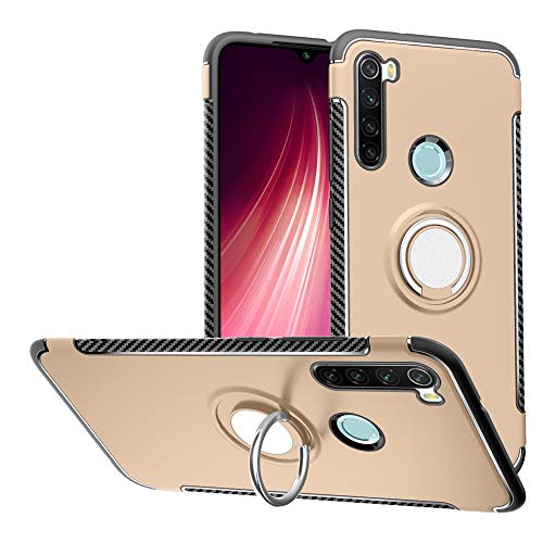 Product Cover Labanema Case for Redmi Note 8, Hybrid Dual Layer 360 Degree Rotation Ring Holder Kickstand Armor Slim Protective Cover for Xiaomi Redmi Note 8(Not fit Redmi Note 8 Pro) - Gold