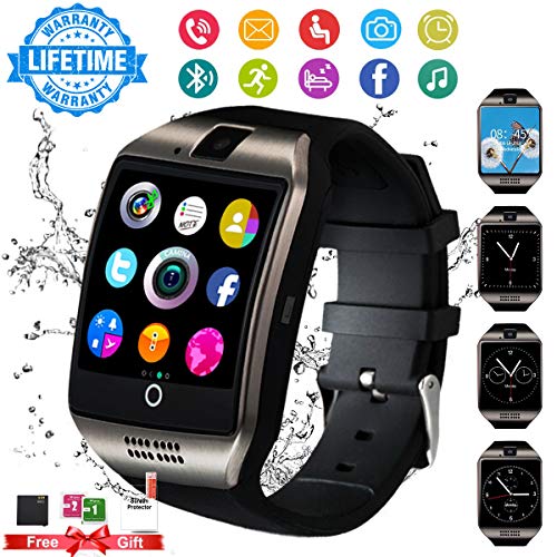 Product Cover Smart Watch,Smartwatch for Android Phones, Smart Watches Touchscreen with Camera Bluetooth Watch Phone with SIM Card Slot Watch Cell Phone Compatible Android Samsung iOS Phone XS X8 10 11 Men Women