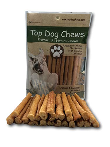 Product Cover Top Dog Chews Turkey Tendon Round - Made in The USA - Large 1LB/16oz Bag