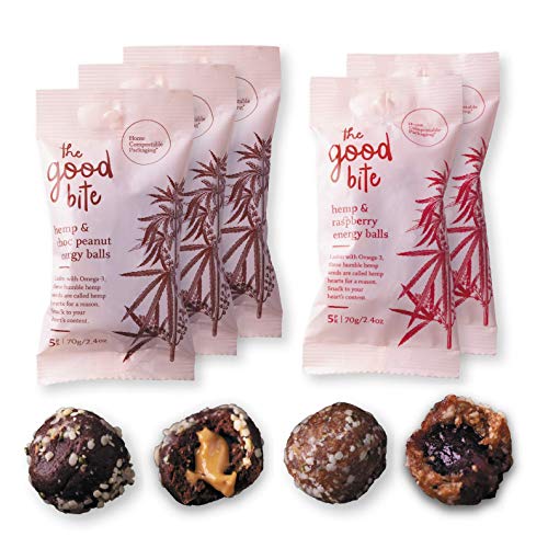 Product Cover Good Bite Raspberry and Chocolate Hemp Energy Balls (Pack of 5)