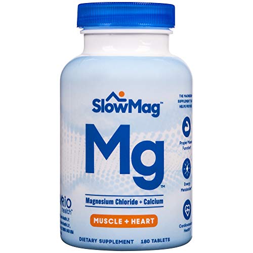 Product Cover Slow-Mag Mg Muscle + Heart Magnesium Chloride with Calcium Supplement, 180Count