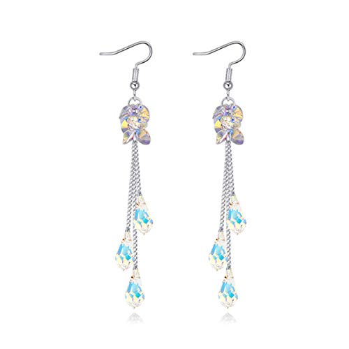 Product Cover CICINIO Crystals Dangle Earrings for Women Girl, Color Change Crystal Dorp Earrings Mother's Day Jewelry Gift for Her Made with Swarovski Crystals