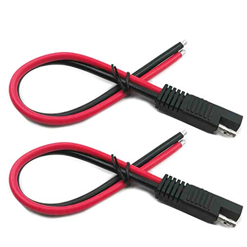 Product Cover LIXINTIAN 10AWG SAE Connector Extension Cable, (2Pack) SAE Quick Connector Disconnect Plug SAE Automotive Extension Cable, Solar Panel SAE Plug- 30cm/1ft