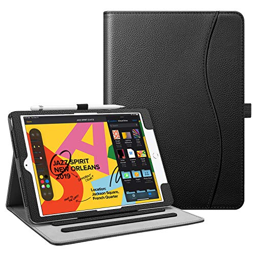 Product Cover Fintie Case for New iPad 7th Generation 10.2 Inch 2019 - [Corner Protection] Multi-Angle Viewing Folio Smart Stand Back Cover with Pocket, Pencil Holder, Auto Wake/Sleep for iPad 10.2