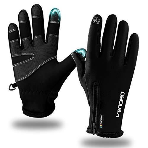 Product Cover Mens Winter Gloves, Tsuinz Cycling Gloves Touchscreen Warm Gloves Thermal Liner Running Gloves for Cycling Riding Running Skiing and Winter Outdoor Men Women (Large)