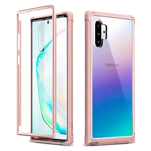 Product Cover Dexnor Galaxy Note 10 Plus Case Clear Rugged Protective Shockproof Hard Back Cover Heavy Duty Bumper Defender Case for Samsung Galaxy Note 10 Plus/Note 10 Plus 5G - Pink