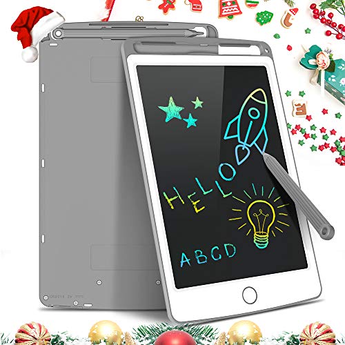 Product Cover Tecboss LCD Writing Tablet Colorful Screen, Erasable Electronic Digital Drawing Pad Doodle Board, Gift for Kids Adults Home School Office (Gray, 8.5 inch)