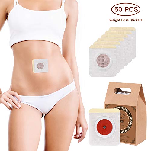 Product Cover 50Pcs Weight Loss Stickers, Shinely Fat Burning Abdominal Fat Away Sticker Magnets,For Beer Belly, Buckets Waist, Waist Abdominal Fat, Quick Slimming (50PC)