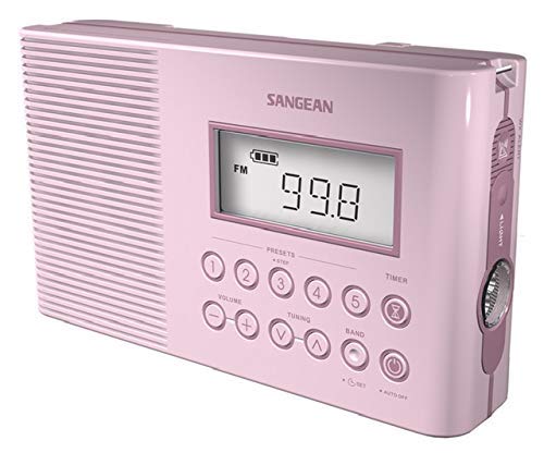 Product Cover Sangean H201 Portable AM/FM/Weather Alert Digital Tuning Waterproof Shower Radio Pink