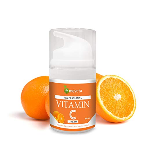 Product Cover EMEVETA Vitamin C Face Cream with Aloevera Vitamin C & E for Radiant Hydrated and Nourished Glowing Skin