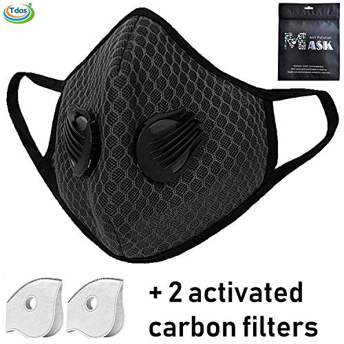 Product Cover Tdas anti pollution mask for men women n95 n99 with filter air masks washable reusable pm 2.5 - with 2 filters