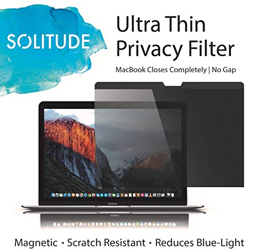 Product Cover Solitude Screens Magnetic Privacy Screen MacBook Pro 13 inch-Slimmest on Market-Closes Fully Dual-Sided Anti-Glare MacBook Pro 13 inch Screen Protector-Privacy Screen MacBook Pro 13 inch Laptop Screen