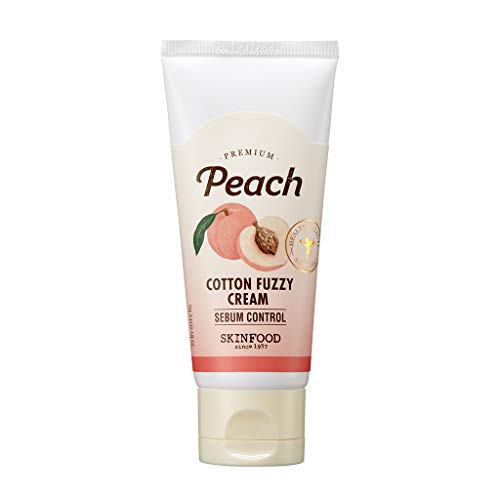 Product Cover SKIN FOOD Peach Cotton Fuzzy Cream 60ml (2.03 oz) - Pink Calamine Contained Sebum Control Facial Tone up Cream, Smooth Texture, Soft and Downy Skin