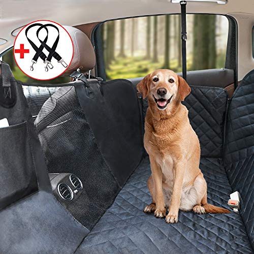 Product Cover HeiYi Dog Seat Cover, 100% Waterproof Dog Car Hammock with Mesh Visual Window, Anti-Scratch Nonslip Dog Car Seat Covers for Cars Trucks SUV