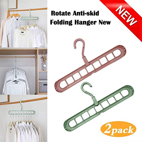 Product Cover Unicron Multi-Function Storage Rack Magic Rotating Anti-Skid Folding Drying Rack Portable Hanging Household Wet and Dry Clothes Hanger Closet Hook Pack of 2