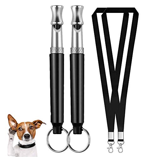 Product Cover FANZO Dog Whistle, Ultrasonic Dog Training Whistles with Adjustable Frequencies, Bark Control Devices for Dogs (2 Pack).