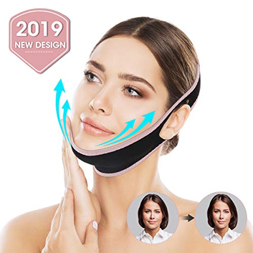 Product Cover OUTERDO Facial Slimming Strap, Pain-Free Face-Lifting Bandage -V Line Lifting Chin Strap for Women Eliminates Sagging Skin Lifting Firming Anti Aging pink s
