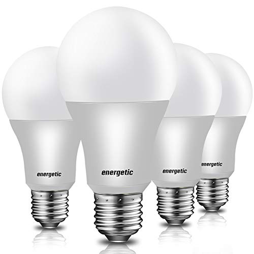 Product Cover Led Light Bulbs 60 Watt Equivalent (9w), Warm White 3000K A19 LED Light Bulbs, Standard E26 Medium Base, 750lm Non-Dimmable, UL Listed, 4 Pack