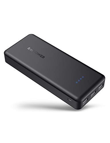 Product Cover Portable Charger RAVPower 22000mAh Power Bank External Battery Pack with 5.8A Output 3-Port (iSmart 2.0 USB Ports,) Compatible with iPhone 11/Pro/Max/ 8/ X/XS, Samsung S10