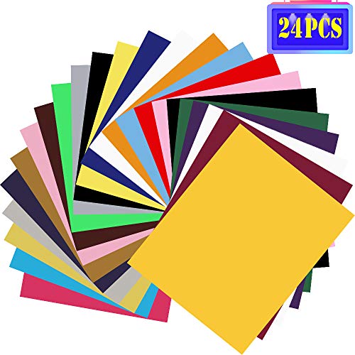 Product Cover HTV Heat Transfer Vinyl Bundle - 24 Pack Assorted Colors 12