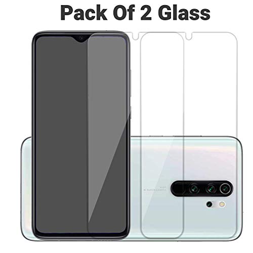 Product Cover POPIO Tempered Glass Screen Protector For Xiaomi Redmi Note 8 Pro (Transparent) Full Screen Coverage (except edges) with Easy Installation Kit, Pack of 2