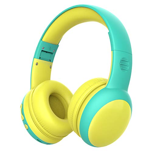 Product Cover gorsun Bluetooth Kids Headphones with 85dB Limited Volume, Children's Wireless Bluetooth Headphones, Foldable Bluetooth Stereo Over-Ear Kids headsets - Green