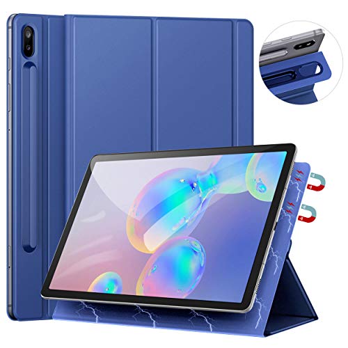 Product Cover [Update Version] Ztotop Case for Samsung Galaxy Tab S6 10.5 Inch 2019, Strong Magnetic Ultra Slim Tri-Fold Smart Case Cover with Auto Sleep/Wake for SM-T860/T865 Samsung Galaxy Tab S6 10.5 -Rally Blue