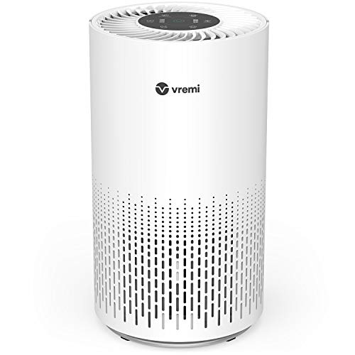 Product Cover Vremi Air Purifier with True HEPA Filter - for Medium to Large Rooms up to 300 Sq Ft - 3 Stage Filtration Odor Eliminator for Allergies Pollen Smoke Dust or Pets Dander - Quiet with Night Light