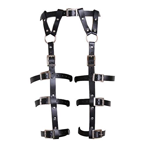 Product Cover ClearUmm Leg Harness Waist Caged Garters Thigh Leather Blet Adjustable for Women Cosplay Party Rave Costume Bodysuit Outfit
