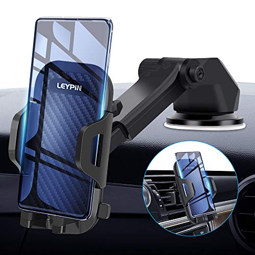 Product Cover Phone Car Mount,Dashboard Windshield Air Vent Phone Holder for Car Long Arm Strong Suction Car Cell Phone Mount,Compatible with iPhone 11 Pro XS XR Max Samsung S10 S9 S8 & All Phones [2020 Upgraded]