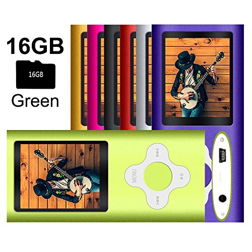 Product Cover G.G.Martinsen White on Green Versatile MP3/MP4 Player with a Micro SD Card, Support Photo Viewer, Mini USB Port 1.8 LCD, Digital MP3 Player, MP4 Player, Video/Media/Music Player