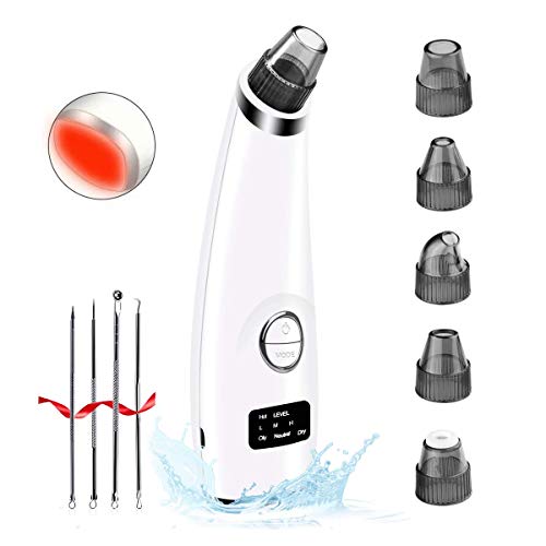 Product Cover Blackhead Remover Vacuum - Ralthy Electric Blackhead Removal Tools Pore Cleaner Extractor Fast USB Rechargeable Pore Vacuum Including 4 Patterns and 5 Suction Probes for Women and Men [Hot Compress]