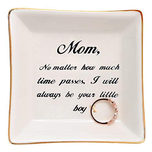 Product Cover HOME SMILE Mom Gifts from Son Ring Trinket Dish-Mom,No Matter How Much Times Pass,I Will Always Be Your Little Boy