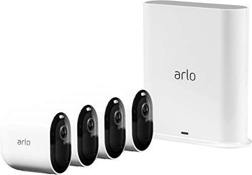 Product Cover Arlo Pro 3 - Wire-Free Security 4 Camera System | 2K with HDR, Indoor/Outdoor, Color Night Vision, Spotlight, 160° View, 2-Way Audio, Siren | Compatible with Alexa | (VMS4440P)