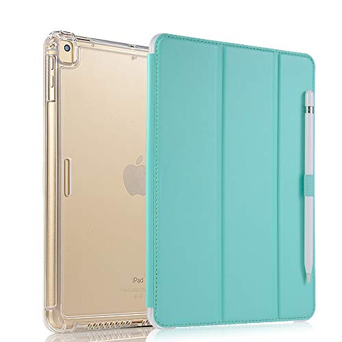 Product Cover Valkit iPad 10.2 Case 2019 iPad 7th Generation Case - Smart Trifold Stand Protective Heavy Duty Rugged Impact Resistant Armor Cover with Auto Sleep/Wake+Pencil Holder+Removable Front Cover, Mint Green