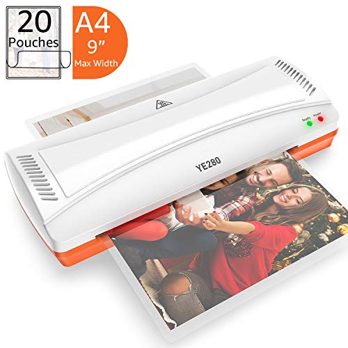 Product Cover YE280 Laminator Machine for A4/A6, Thermal Laminating Machine for Home Office School Use with 20 laminating Pouches , Quick Warm-up and 2 Roller Heating System