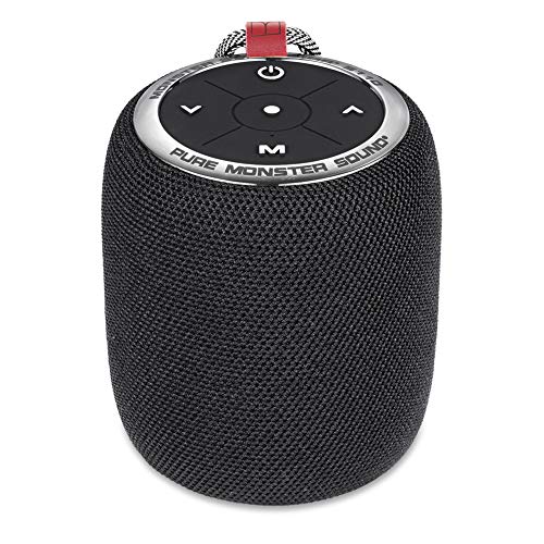 Product Cover Bluetooth Speakers, Monster IPX5 Protable Bluetooth Speaker with Deep Bass & Clear Stereo Sound for Indoor or Outdoor, Black
