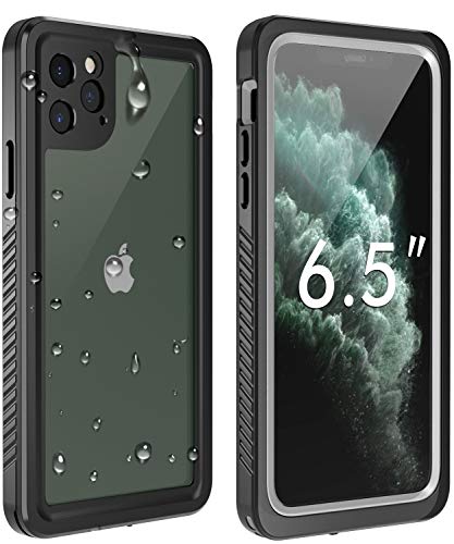 Product Cover Temdan iPhone 11 Pro Max Waterproof Case, Built in Screen Protector Clear Sound Quality Full Sealed Cover Shockproof Dirtproof Outdoor Rugged Waterproof Cases for iPhone 11 Pro Max 6.5inch（Black）