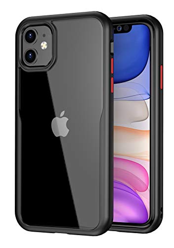 Product Cover Bounceback Transparent Clear Shock Proof Back Cover Case for Apple iPhone 11 - Charcoal Black