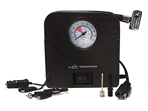 Product Cover GrandPitstop 12V DC Air Compressor Pump, 100PSI Tire Inflator with Gauge - for Car, Bicycle, Motorcycle, Ball & Mattress.
