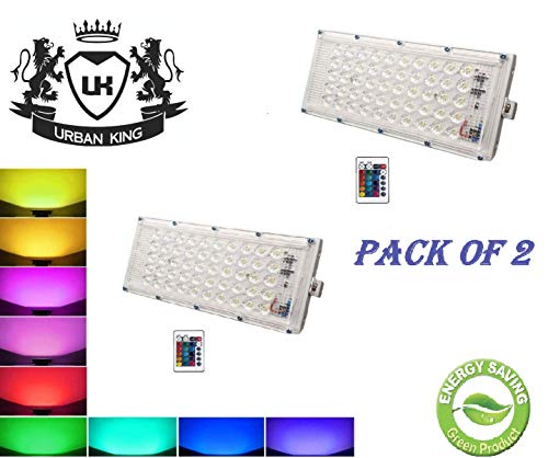 Product Cover URBAN KING® RGB LED Flood Light Multi Color with Remote Waterproof Landscape IP66(Buy 1Pc and Get 1Pc Free)
