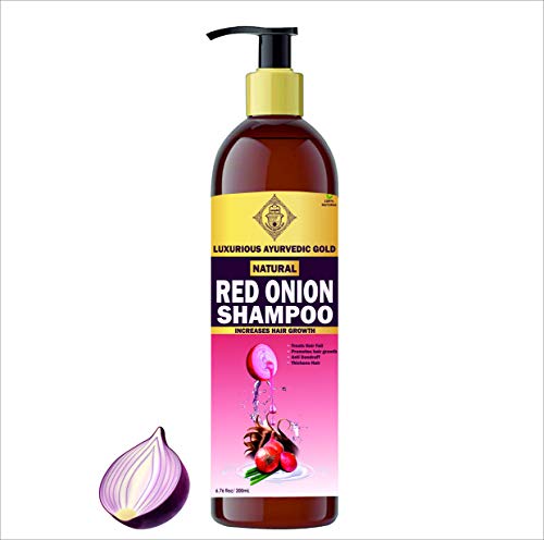 Product Cover Luxurious Ayurvedic Gold Red Onion Shampoo for Hair Growth and Scalp Treatment (Pack of 1)